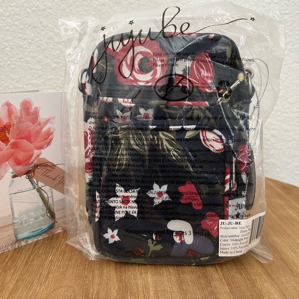 JuJuBe - Midnight Posy, Mini Helix Crossbody Bag